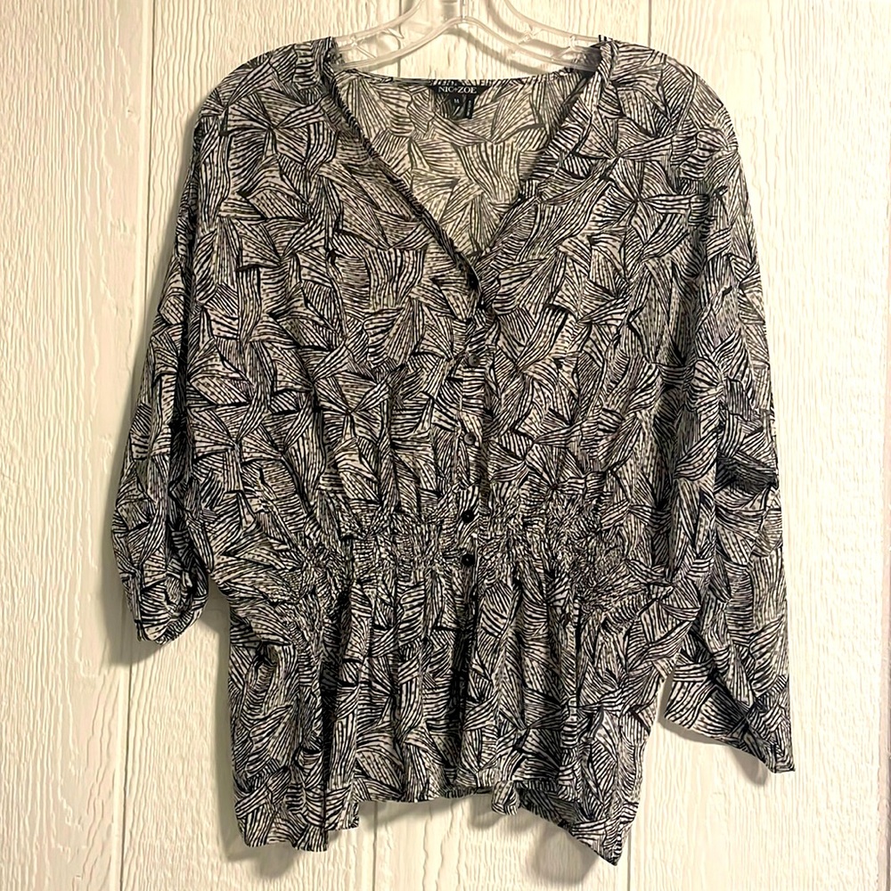 Blouse V-neck long sleeve